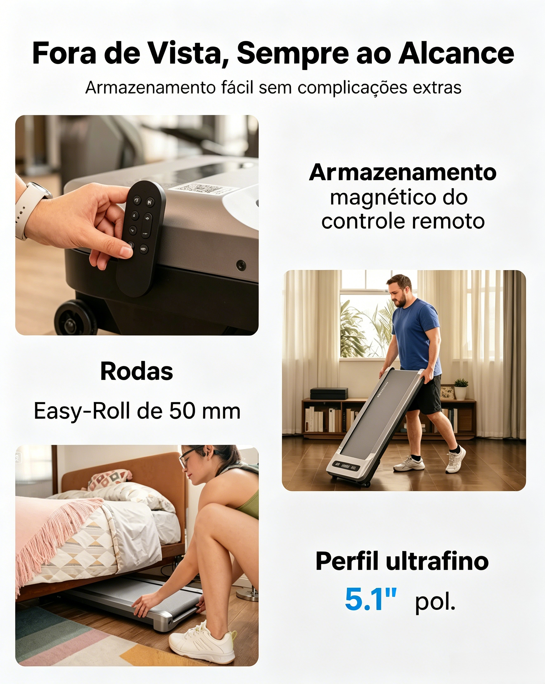 Esteira Ergométrica Elétrica Dobrável W60 Plus