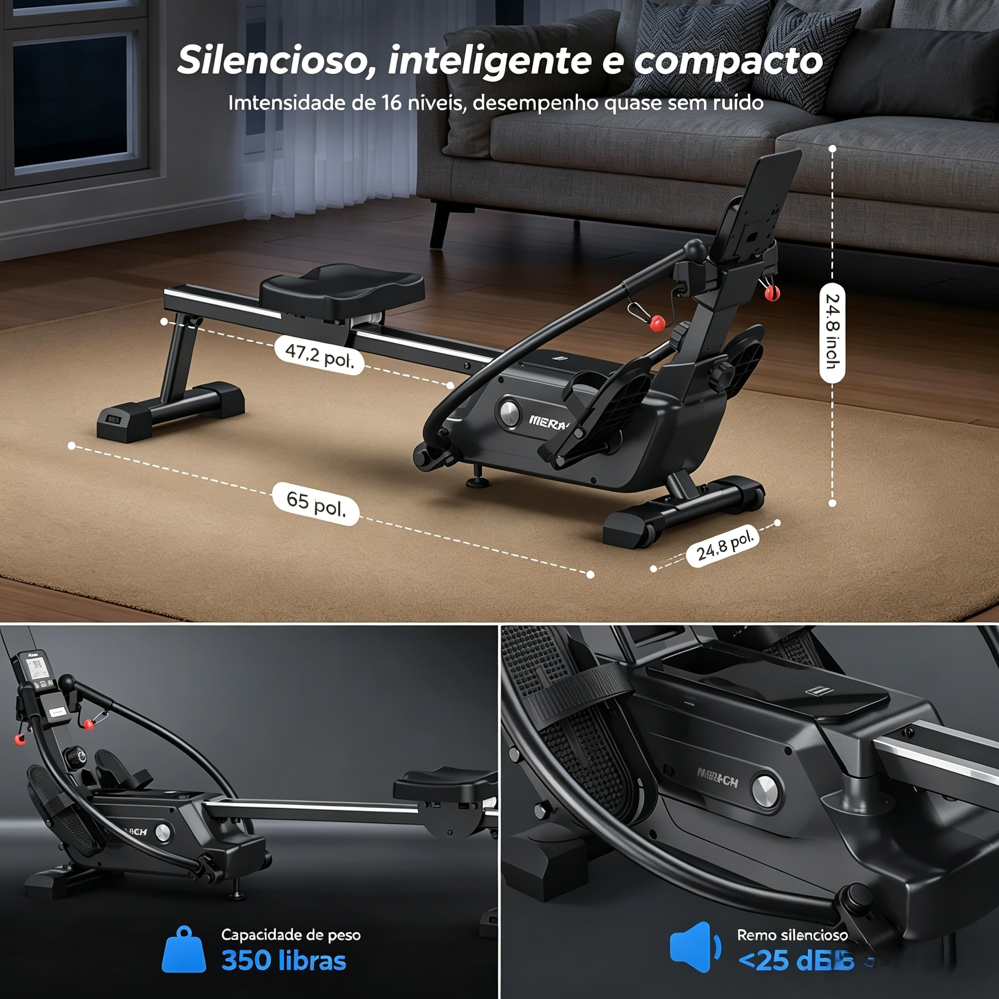 NovaRow RS3 – Remo Magnético de Dupla Remada