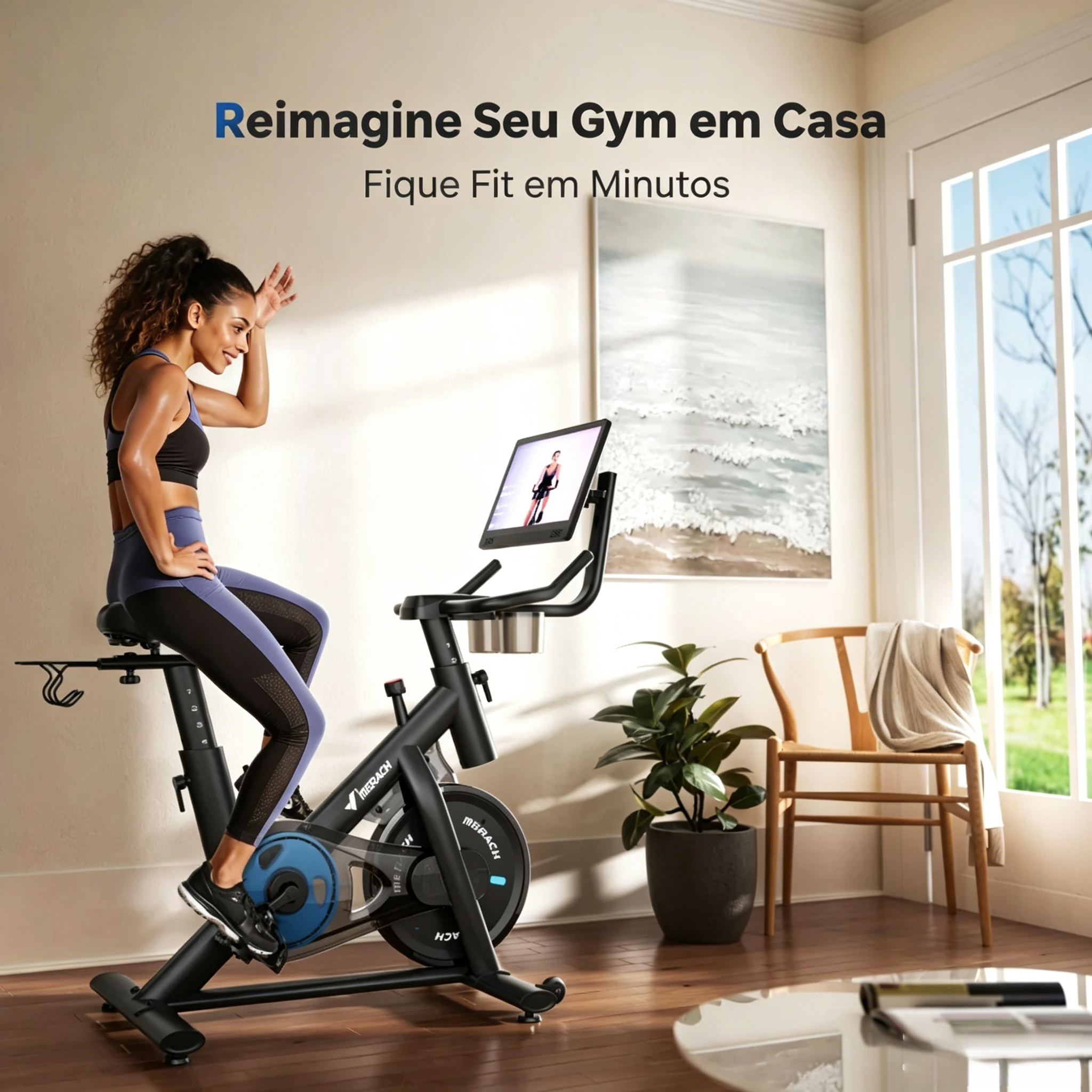 S26 Aura – Bicicleta Ergométrica com Tela HD de 15,6