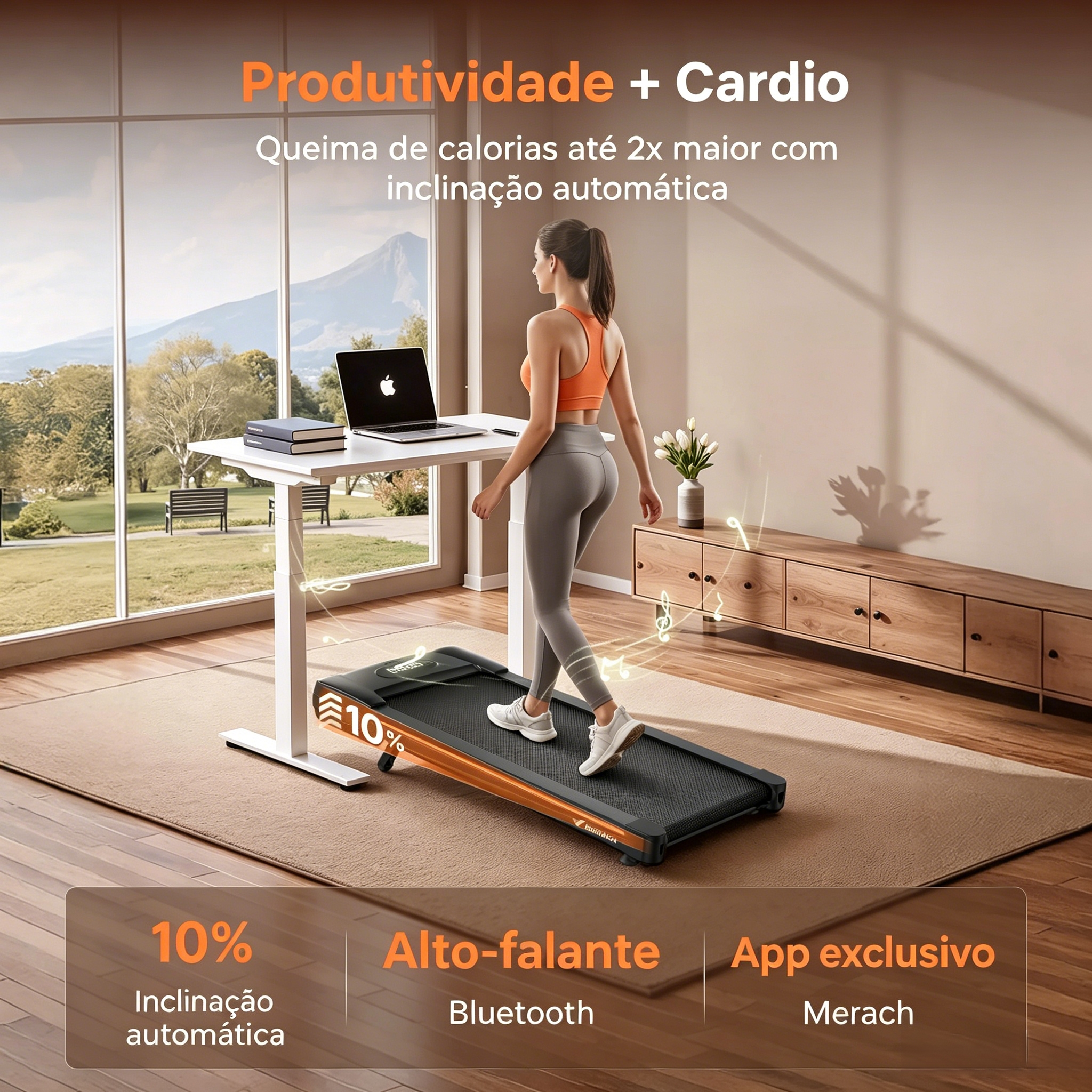 W50 Lite Trekpad com Inclinação Automática de 10%