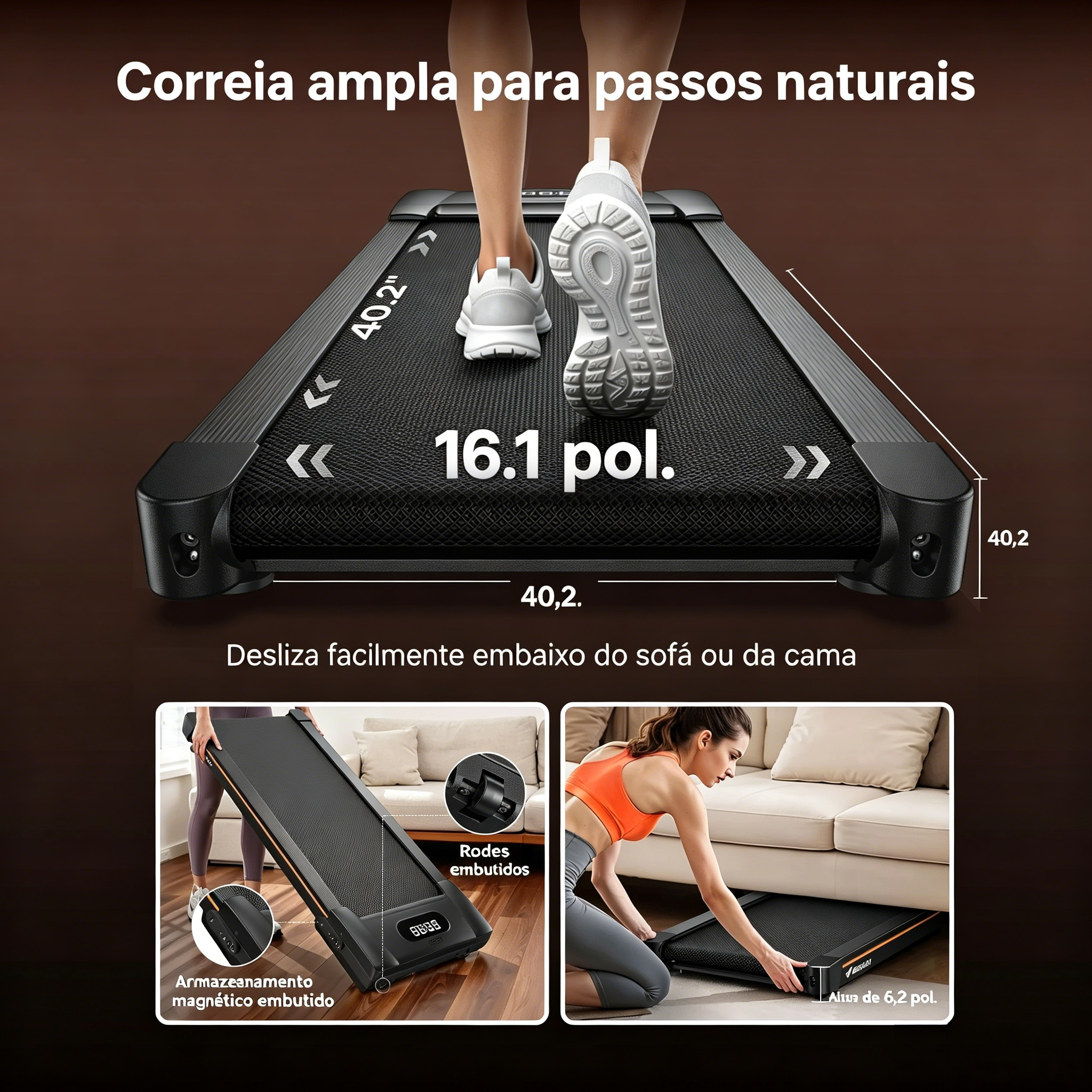 W50 Lite Trekpad com Inclinação Automática de 10%