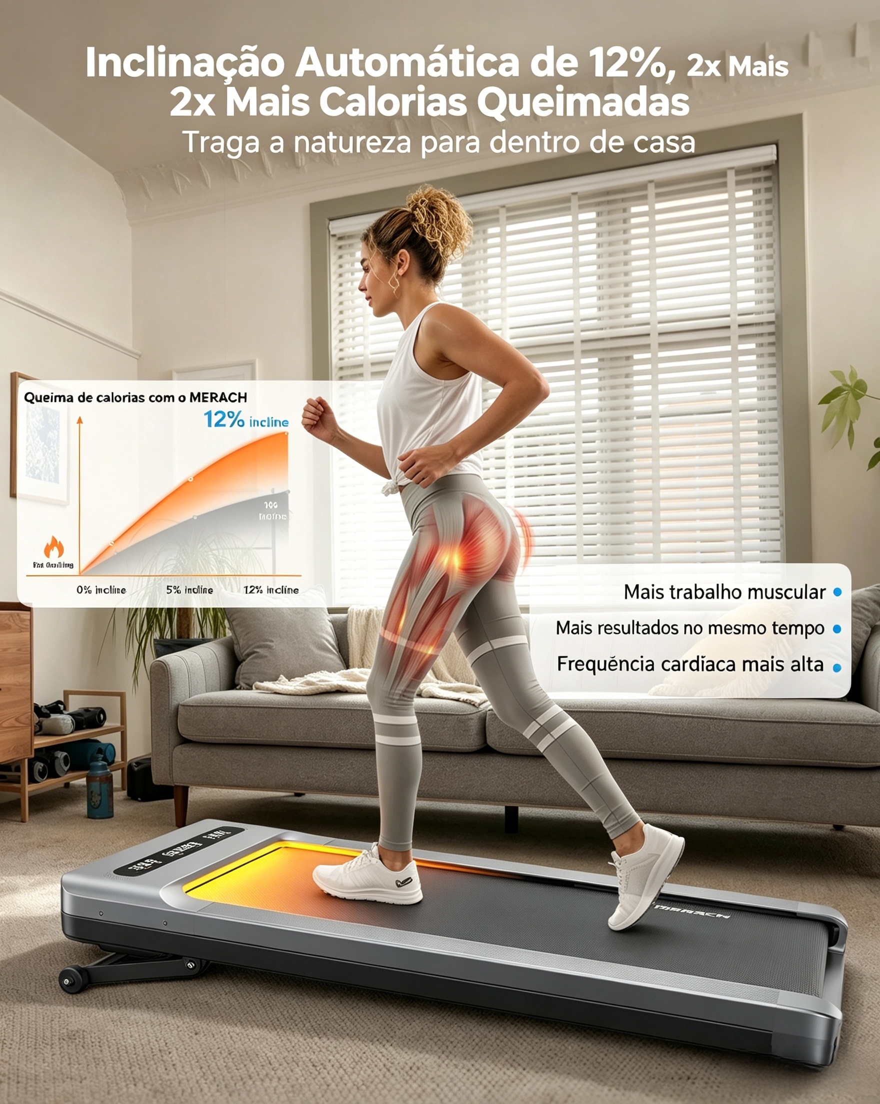 Esteira Ergométrica Elétrica Dobrável W60 Plus
