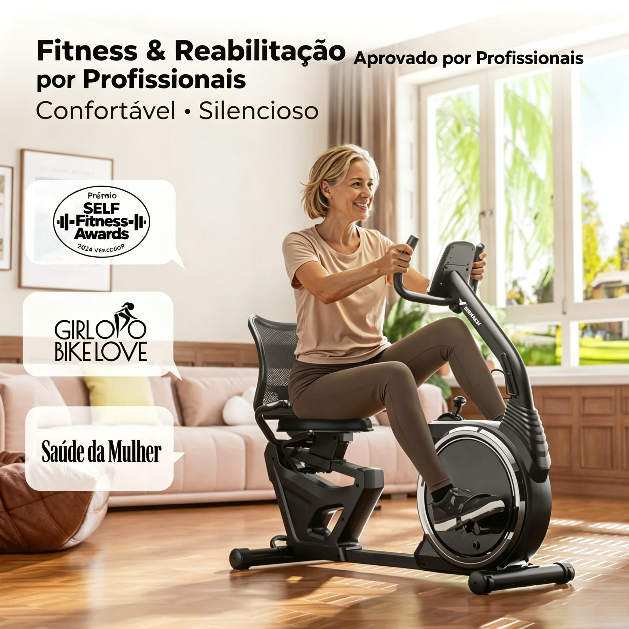 S19 Pro – Bicicleta Ergométrica Reclinada Pro