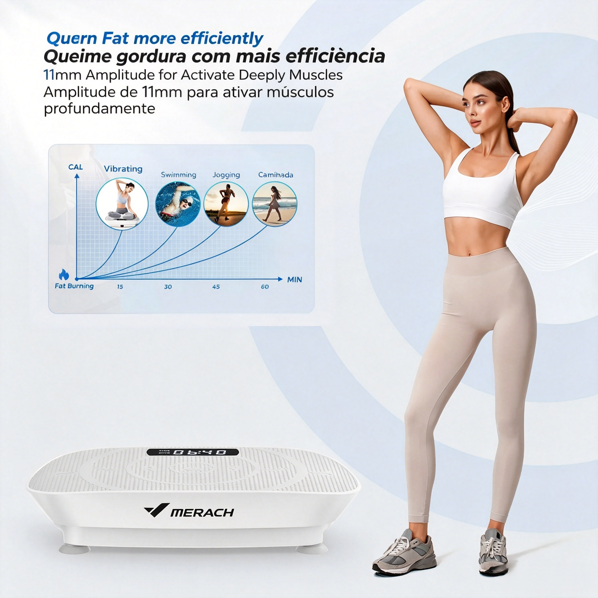 CV30 Pro – Plataforma Vibratória Curva de Corpo Inteiro