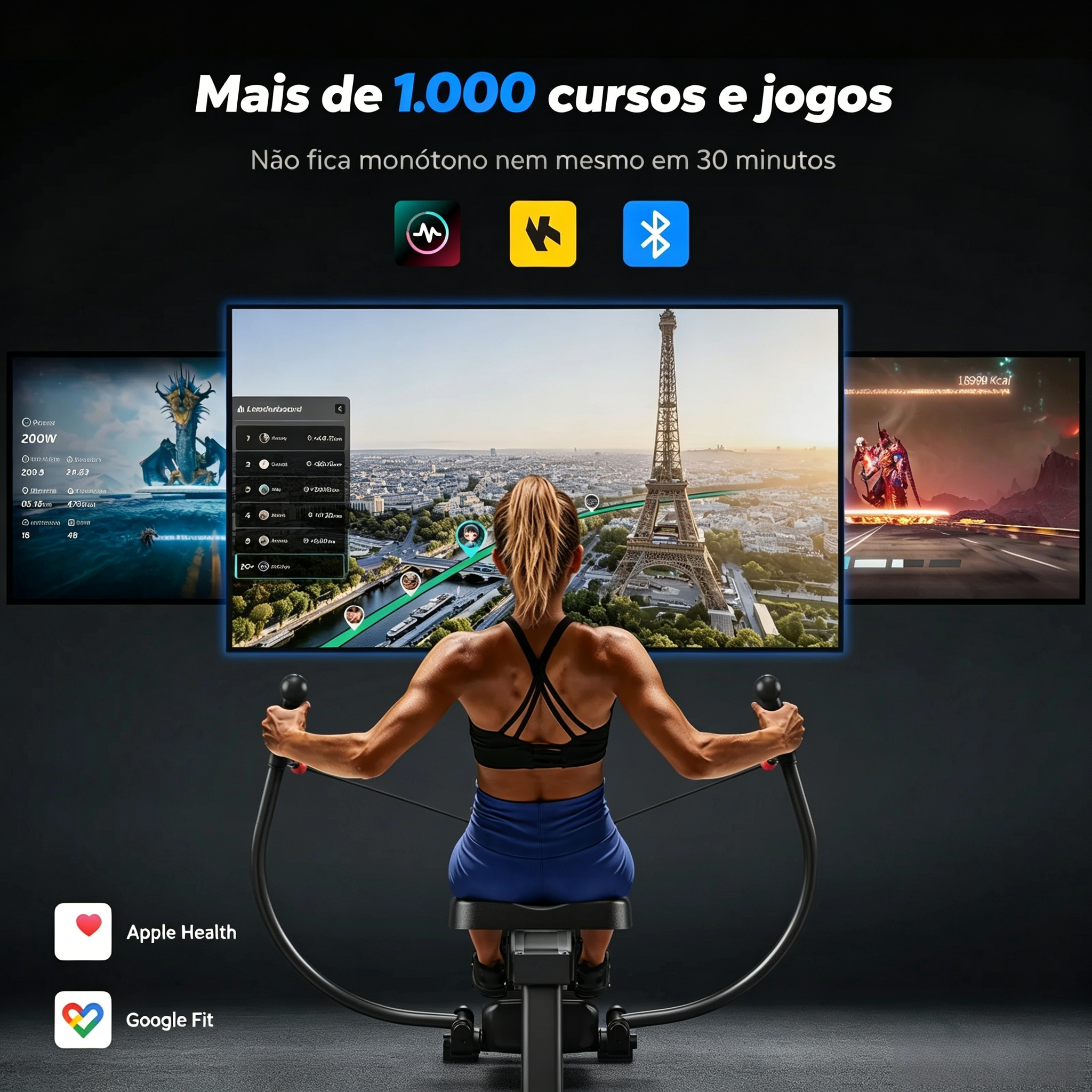 NovaRow RS3 – Remo Magnético de Dupla Remada
