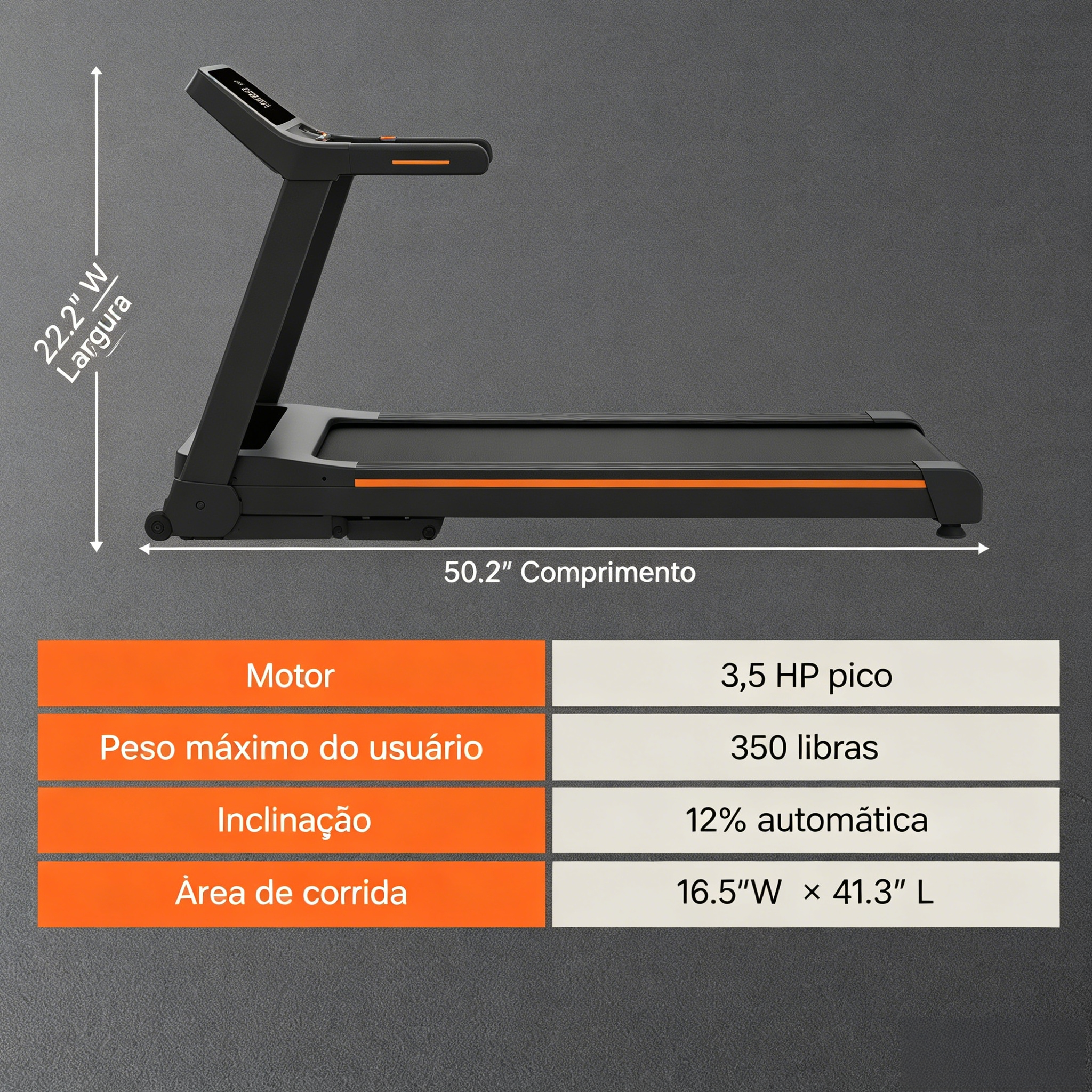 NovaWalk W50 TrekPad com inclinação automática de 12%
