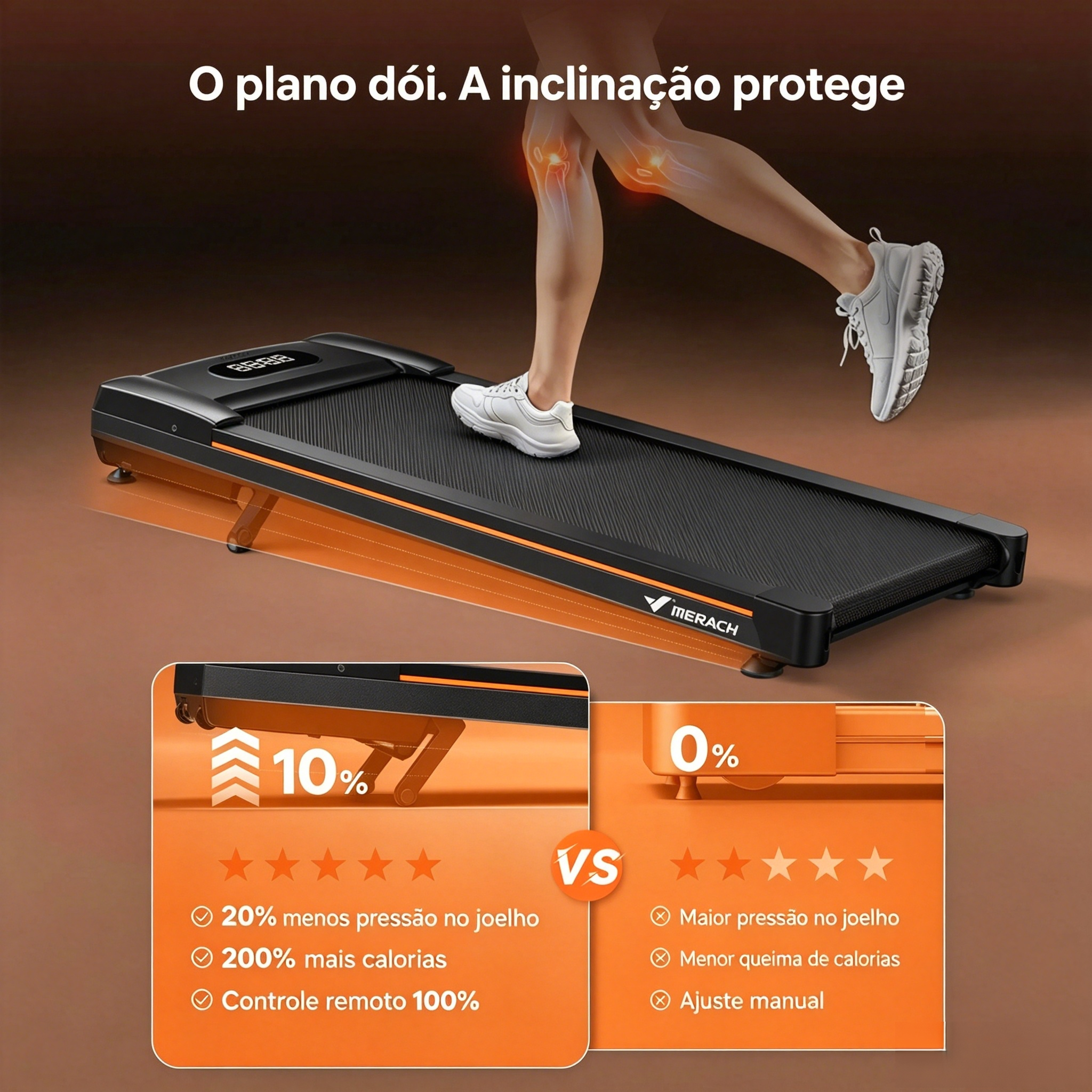 W50 Lite Trekpad com Inclinação Automática de 10%