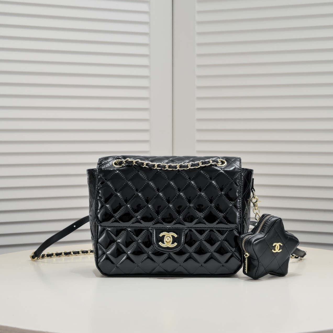 Chanel 24C Pentagram Backpack Shoulder Bag Handbag