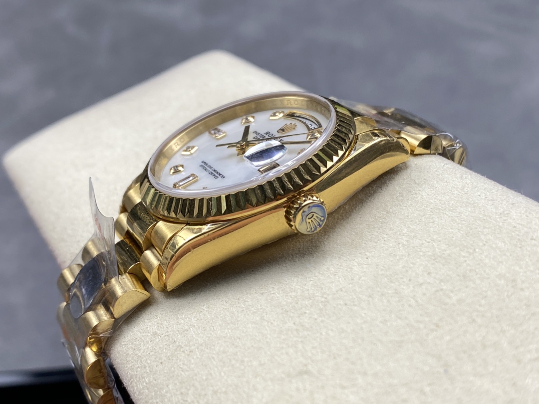 Rolex Day Date 36mm Yellow Gold 128238 0011 MOP Diamond