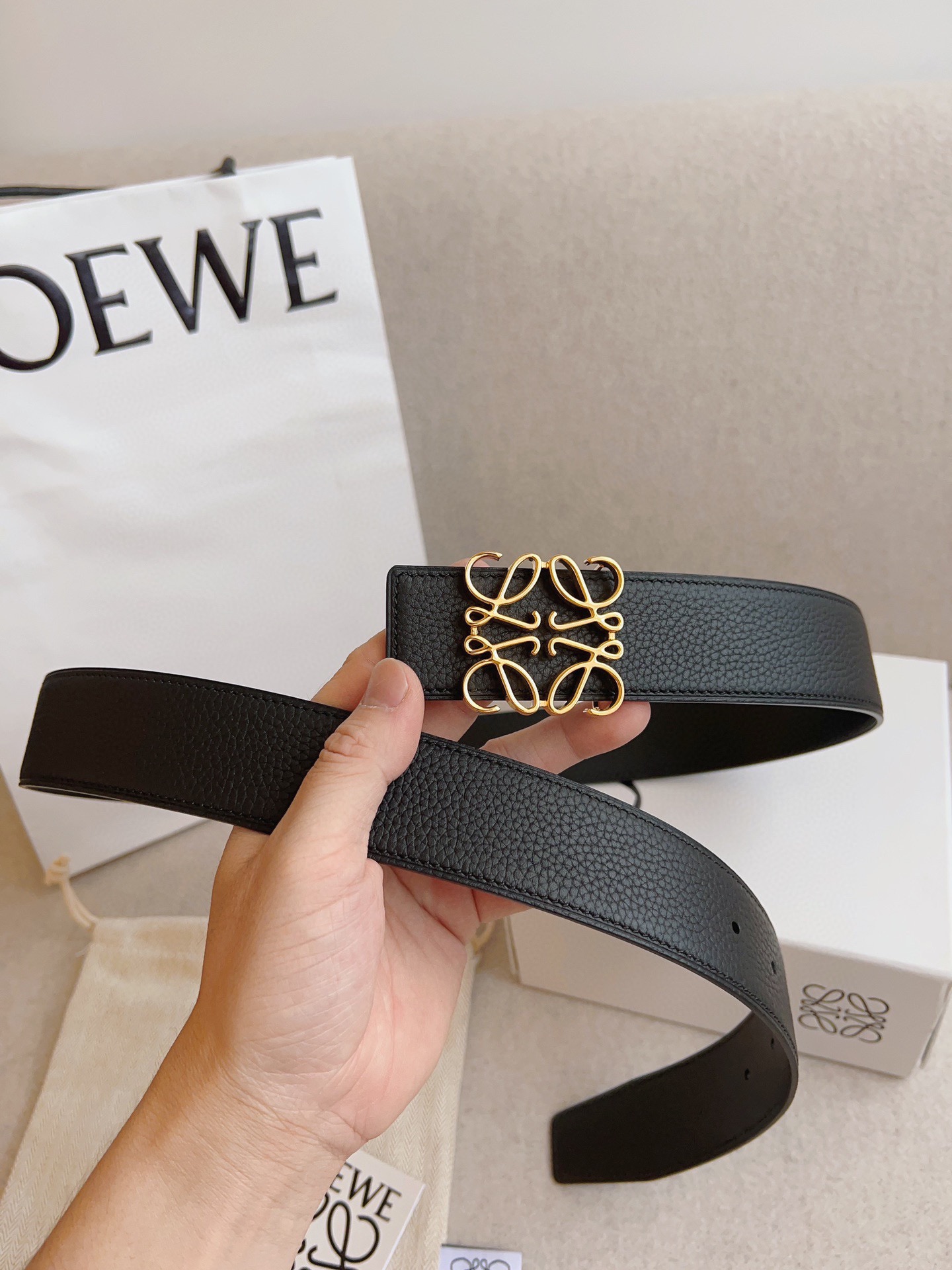 Loewe Leather Belts 1:1 Mirror Version