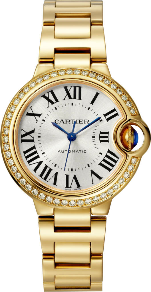 Cartier Ballon Bleu 33 mm Yellow Gold & Diamond Lady��s Watch, WJBB0069