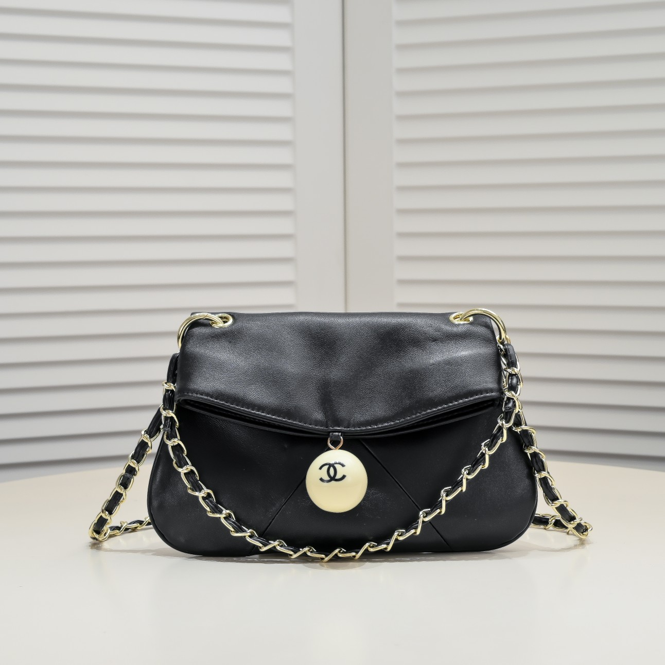 Chanel 24P Hobo Vintage Table Tennis Handbag Shoulder Bag Handbag