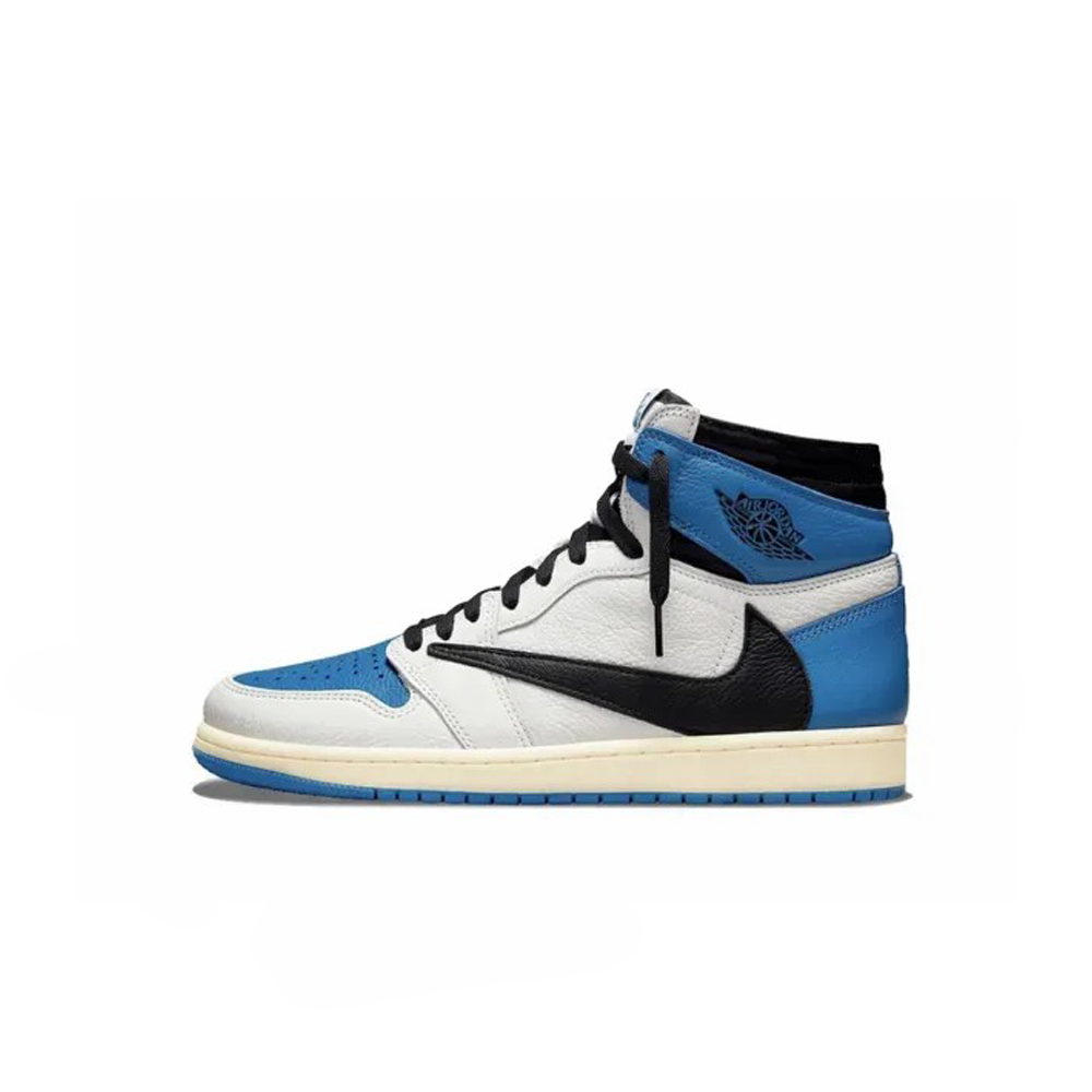 Travis Scott x Fragment x Jordan 1 “Milit ary Blue”(Replica)