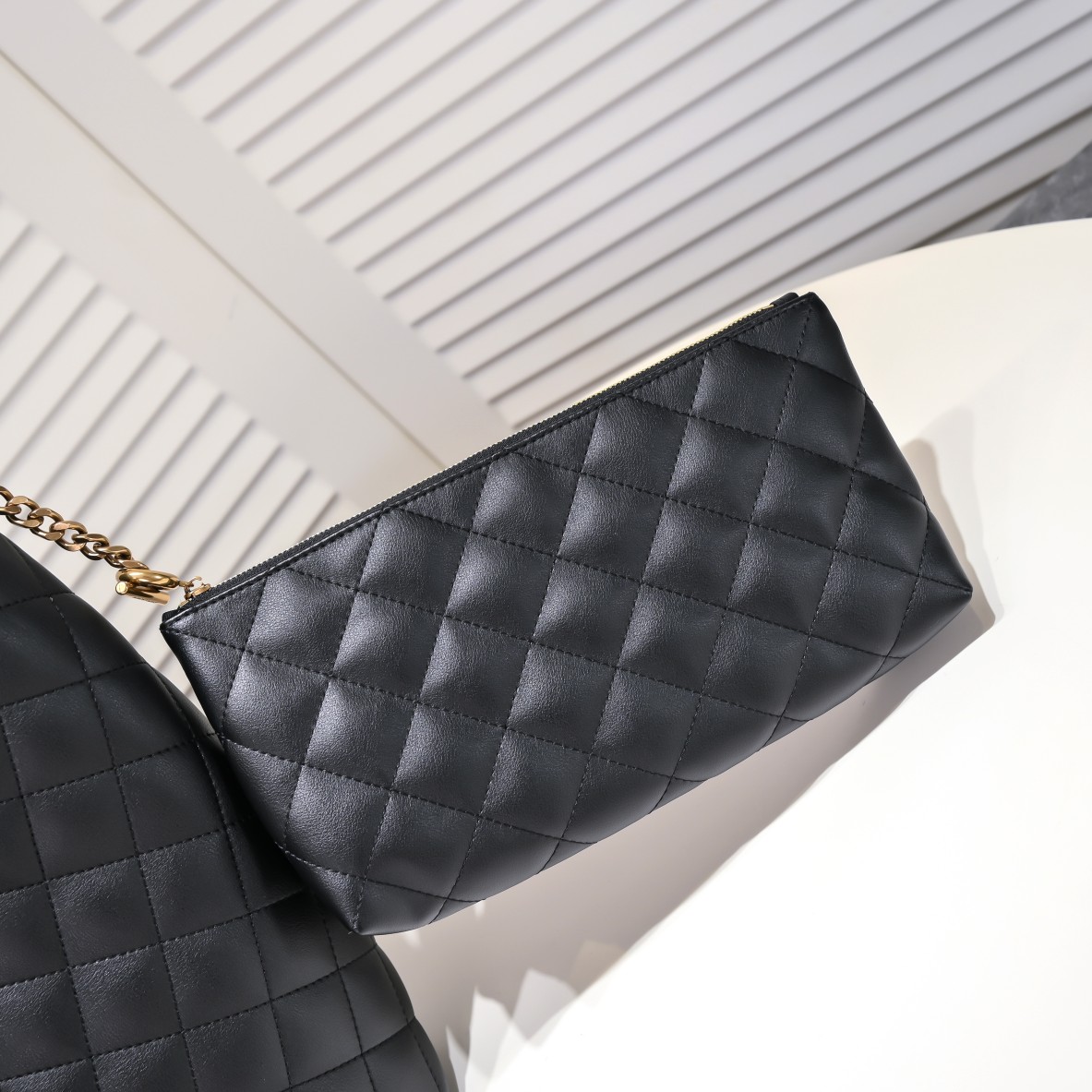 Saint Laurent YSL Icar Maxi Shopping Bag In Quilted Lambkin Shoulder Bag Handbag