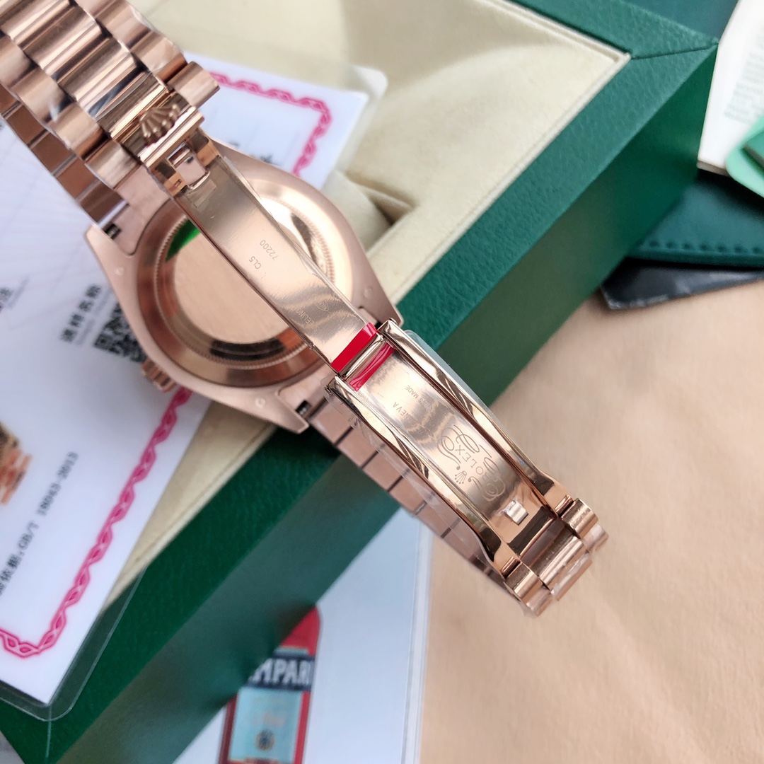 Rolex Day-Date 118235 Everose Gold Case Chocolate Dial 36mm Unisex Replica Watch