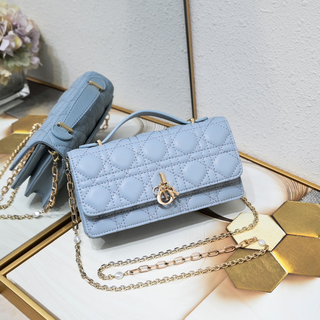 Miss Dior Mini Bag Blue sheep CD2023 XB071 21cm