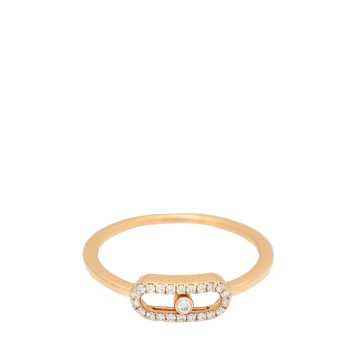 Messika 18K Rose Gold Diamond Move Uno Ring 51