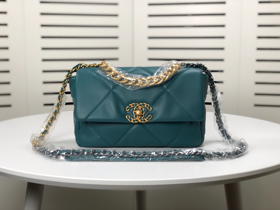 Chanel Lambskin Quilted Small 19 Flap Shoulder Bag Handbag