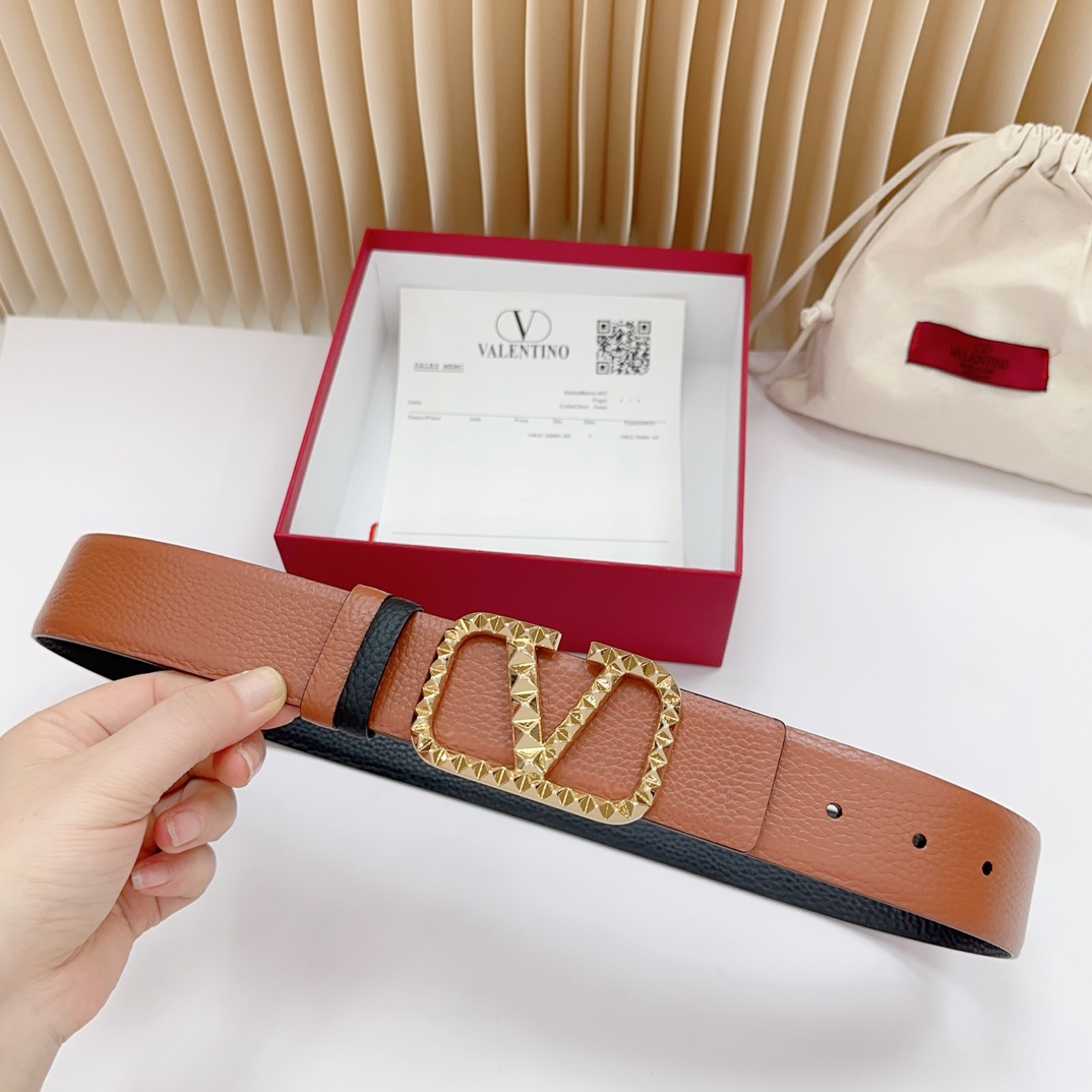 Valentino Leather Belts 1:1 Mirror Version