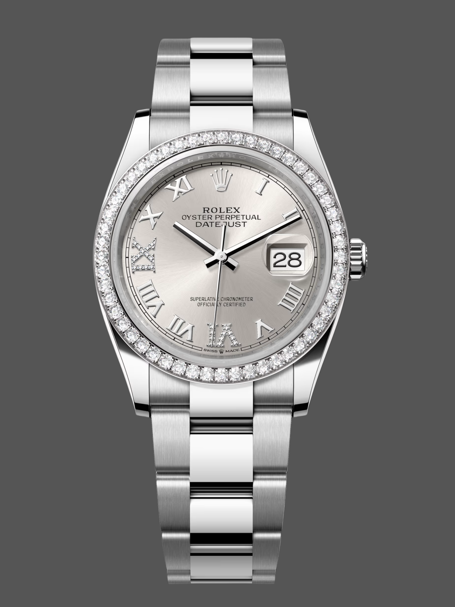 Rolex Datejust 36mm Stainless Steel m126284rbr 0022 Silver Roman VI IX Oyster