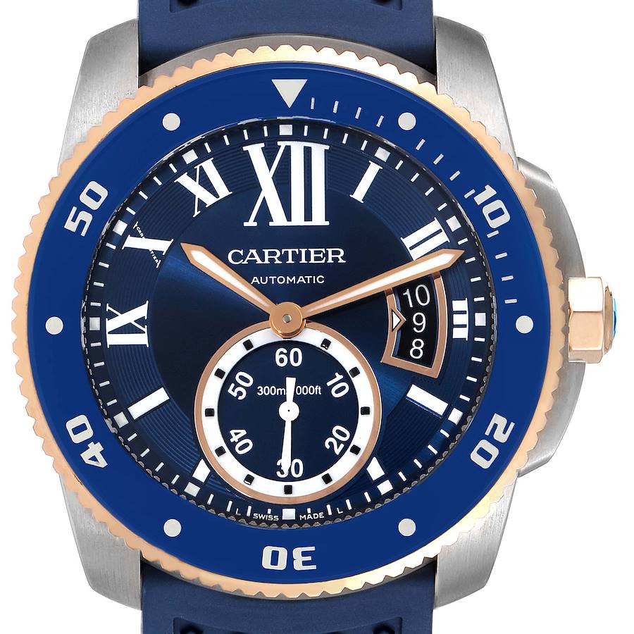 CARTIER CALIBRE ROSE GOLD MIX BLUE 42mm