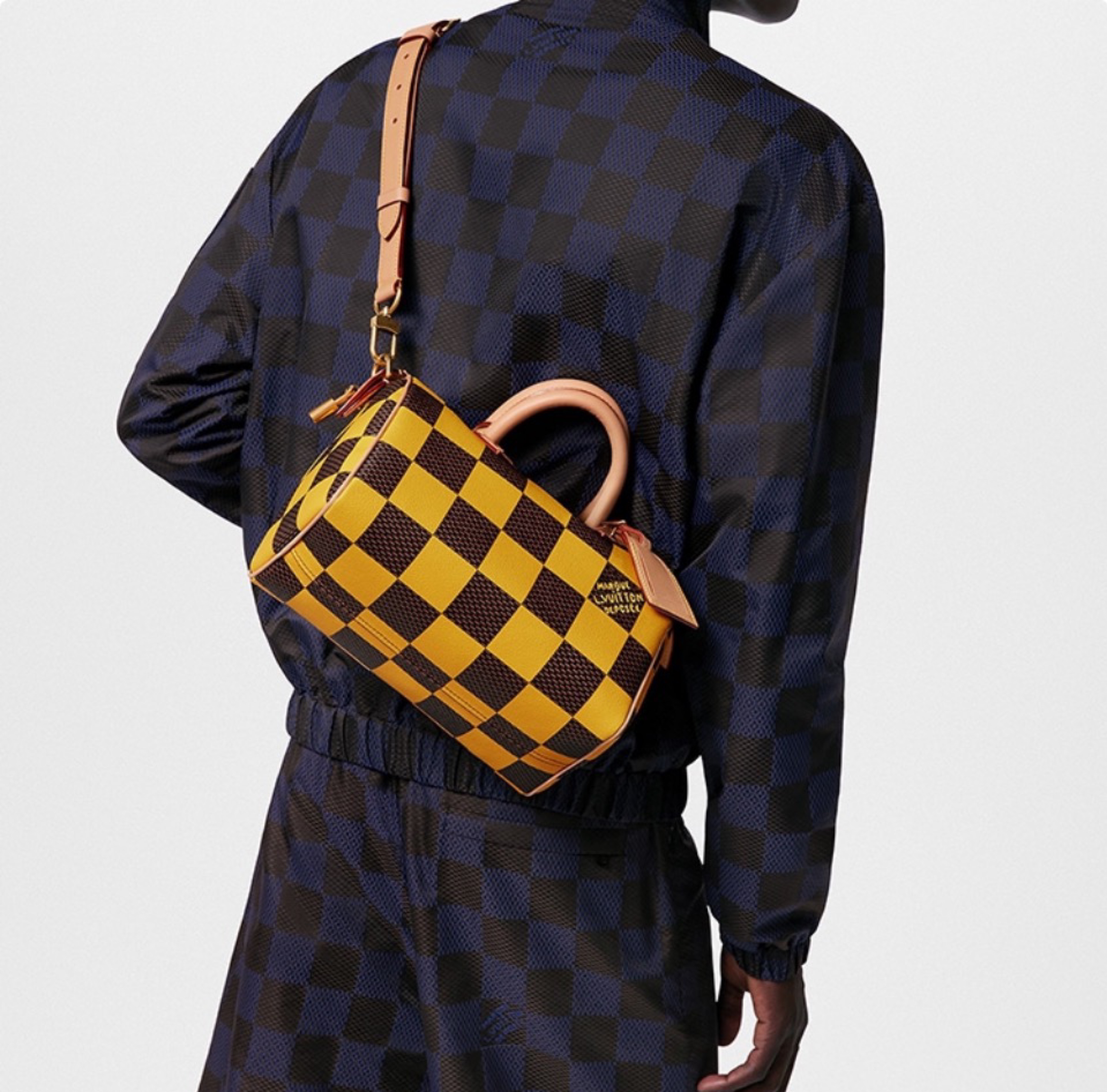 Louis Vuitton LV Speedy 25 Checkerboard Shoulder Bag Handbag (Replica)