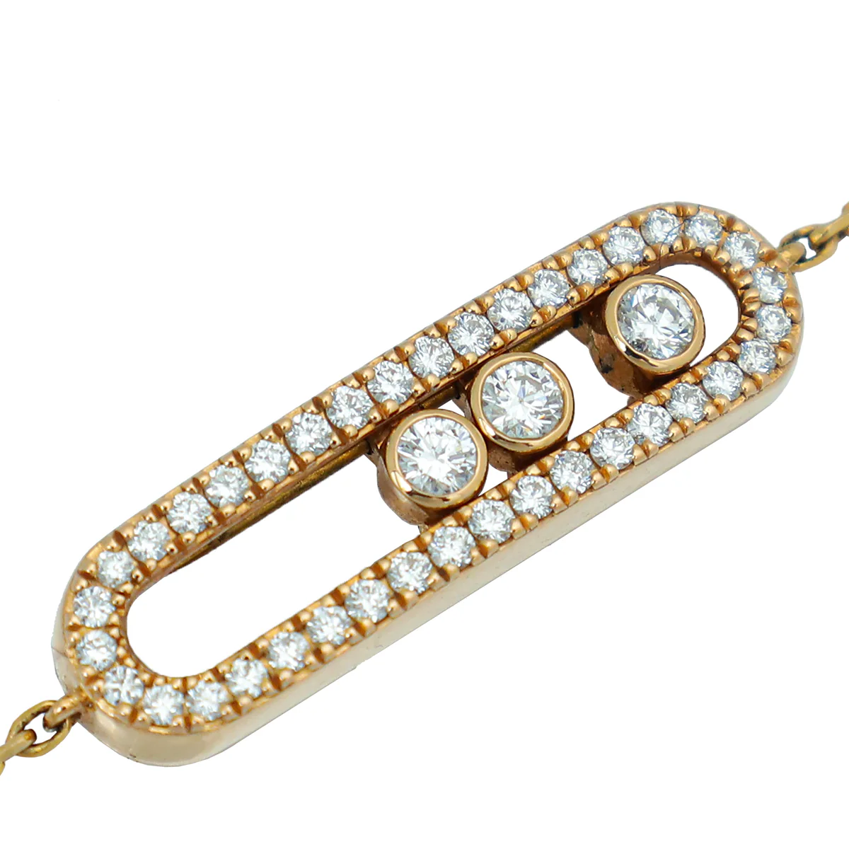 Messika 18K Rose Gold Baby Move Diamond Pav茅 Bracelet