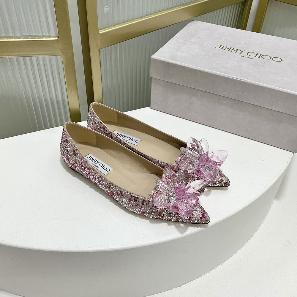 Jimmy Choo Allure Crystal Point Slide Sandal (Replica)