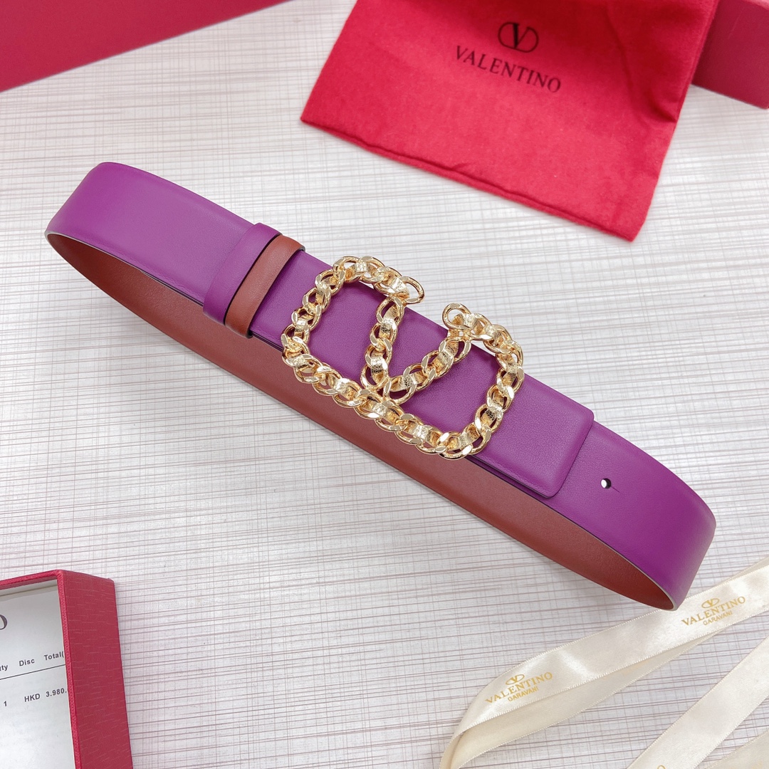 Valentino Leather Belts 1:1 Mirror Version