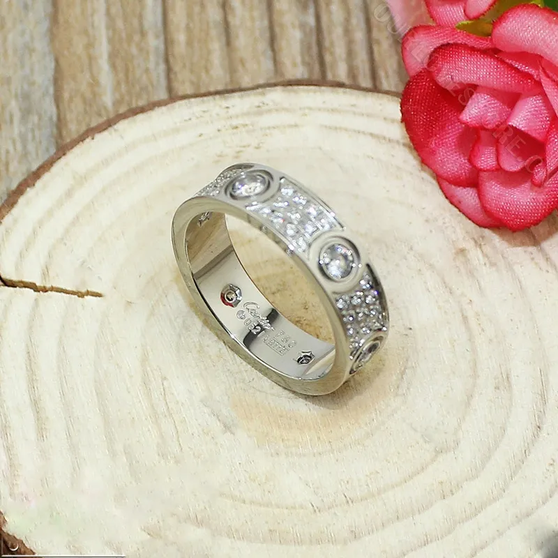 Replica Cartier Love Ring 18k White Gold Paved Diamonds With 6 Big Diamonds N4210400
