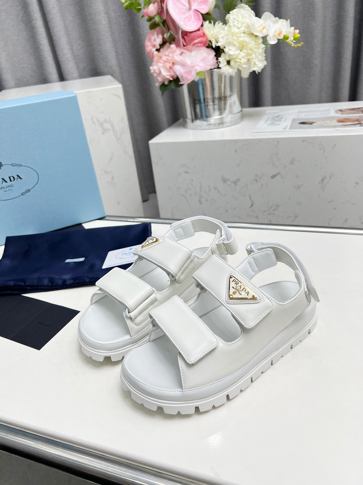 Prada Shoes Spring and summer runway style thick soled sandals