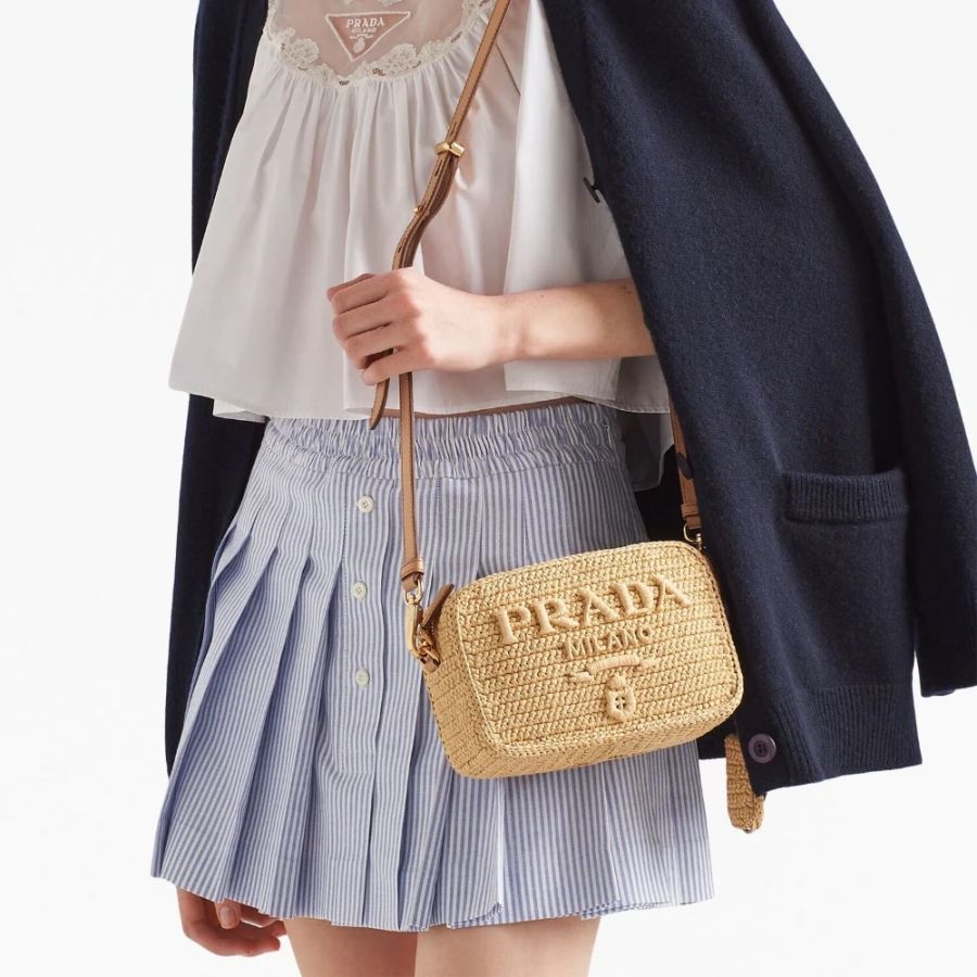 Prada Crochet Camera Bag Shoulder Bag (Replica)