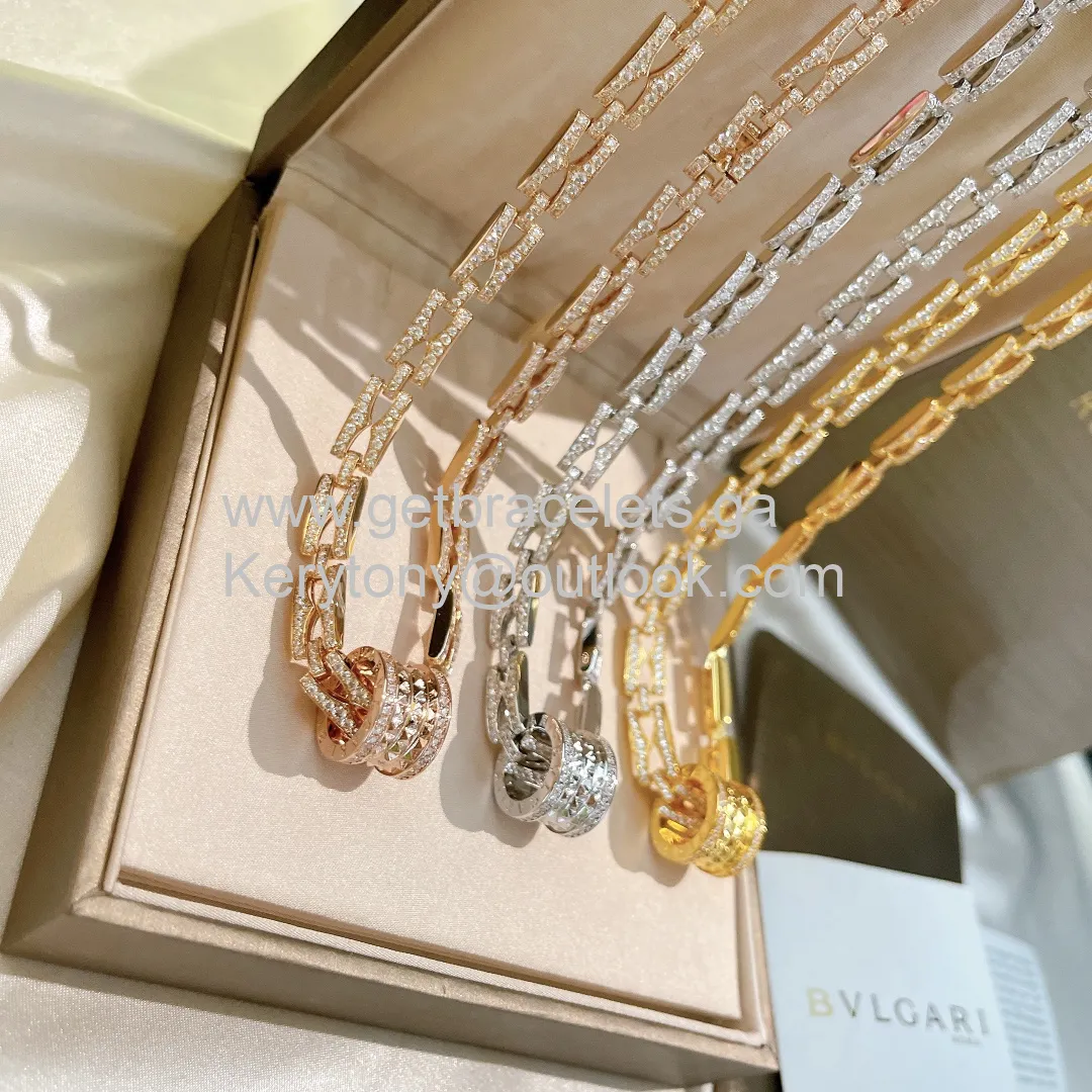 B.Zero1 Rock Necklace White Gold/Rose Gold/Yellow Gold With Diamonds Cheap