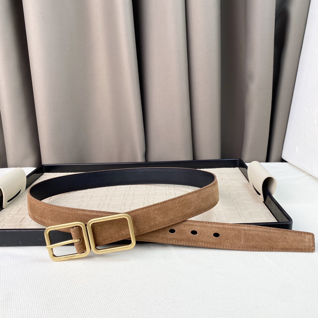 YSL Saint Laurent Leather Belts 1:1 Mirror Version