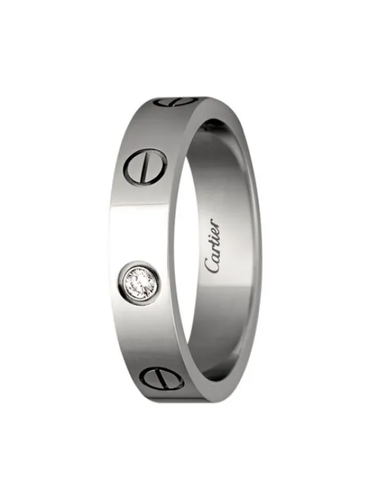 Replica Cartier Love Wedding Band 18K White Gold Love Ring With 1 Diamonds B4050500