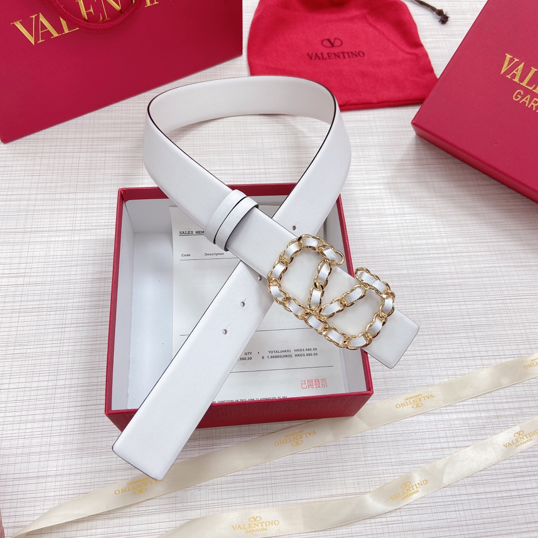 Valentino Leather Belts 1:1 Mirror Version
