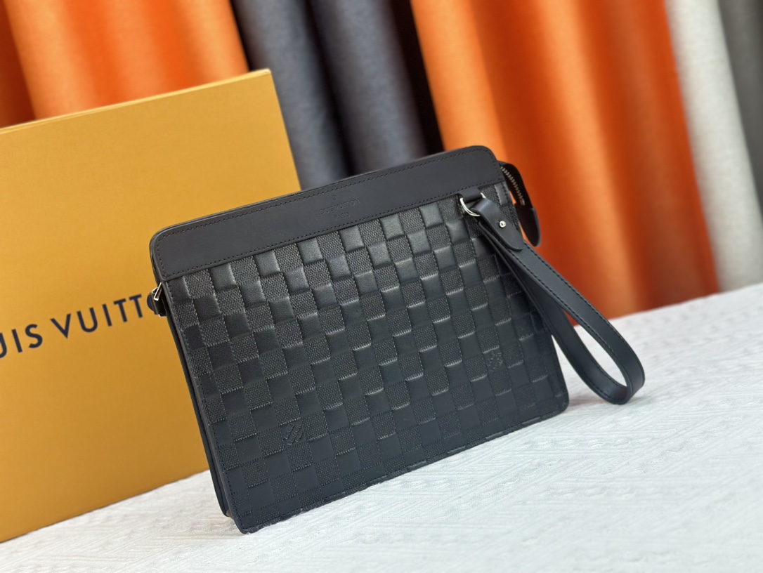 Louis Vuitton Pochette Jour Monogram Eclipse M82080 Clutch Bag Handbag