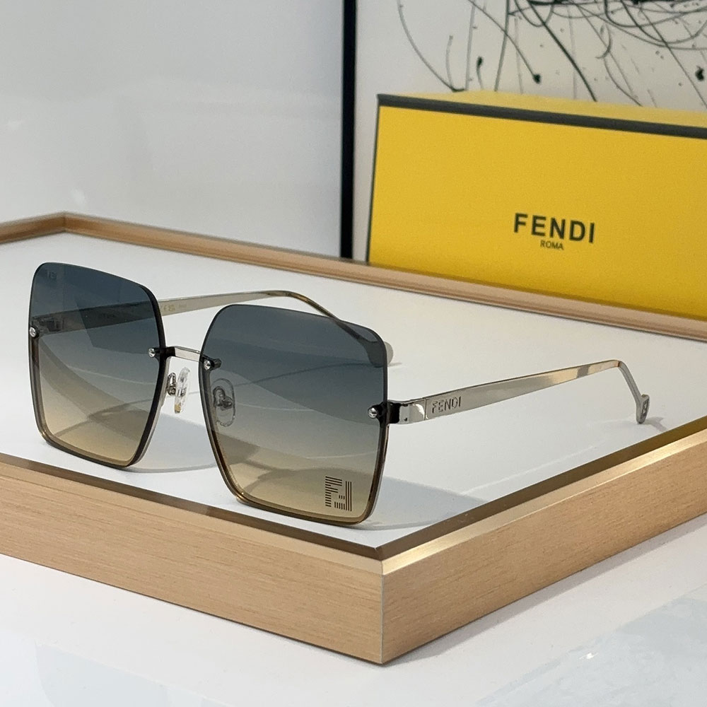 Fendi Butterfly Metal Frame Mirror Sunglasses Top quality 锛�Replica锛�