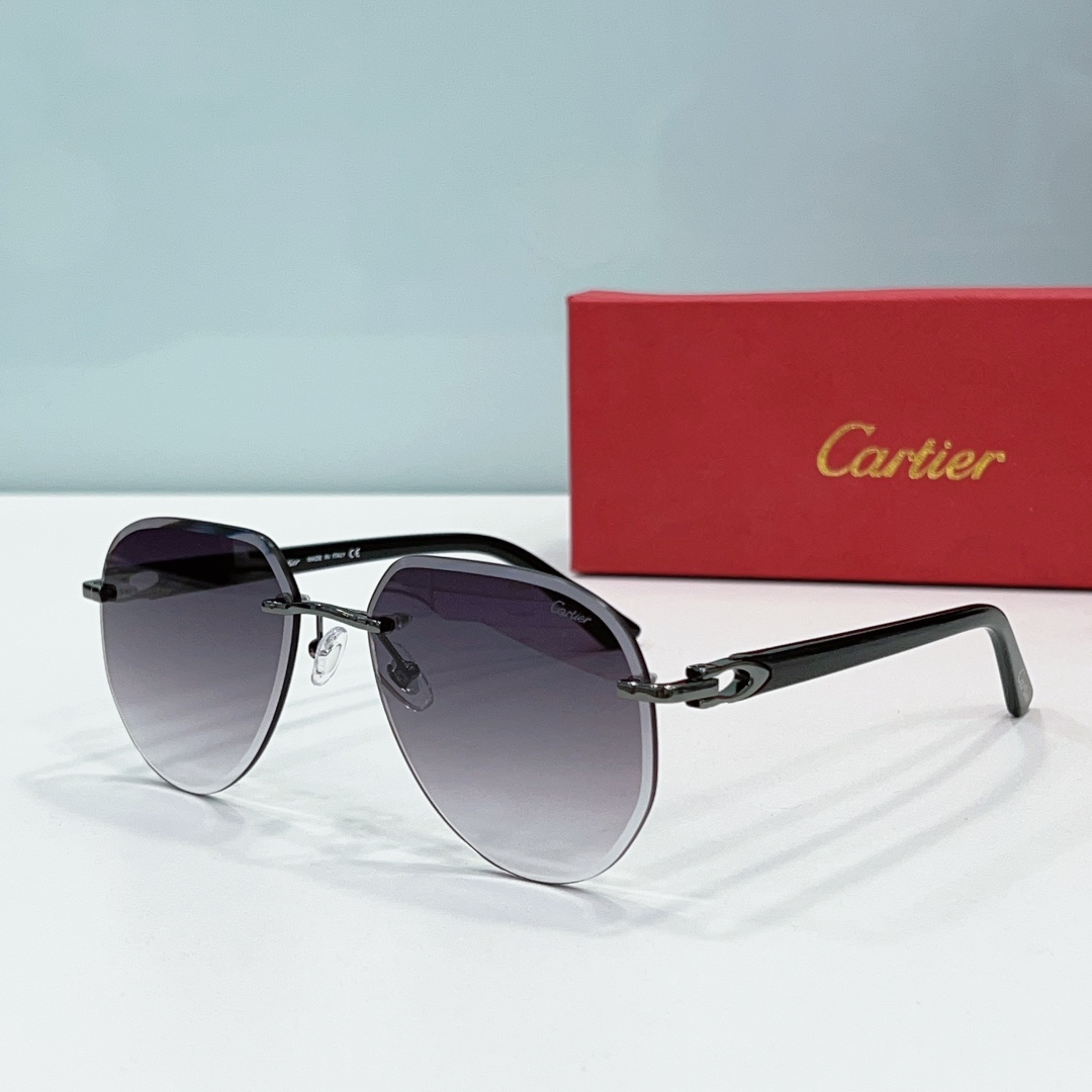 Cartier Metal Leg Rimless sunglasses Top quality 锛�Replica锛�