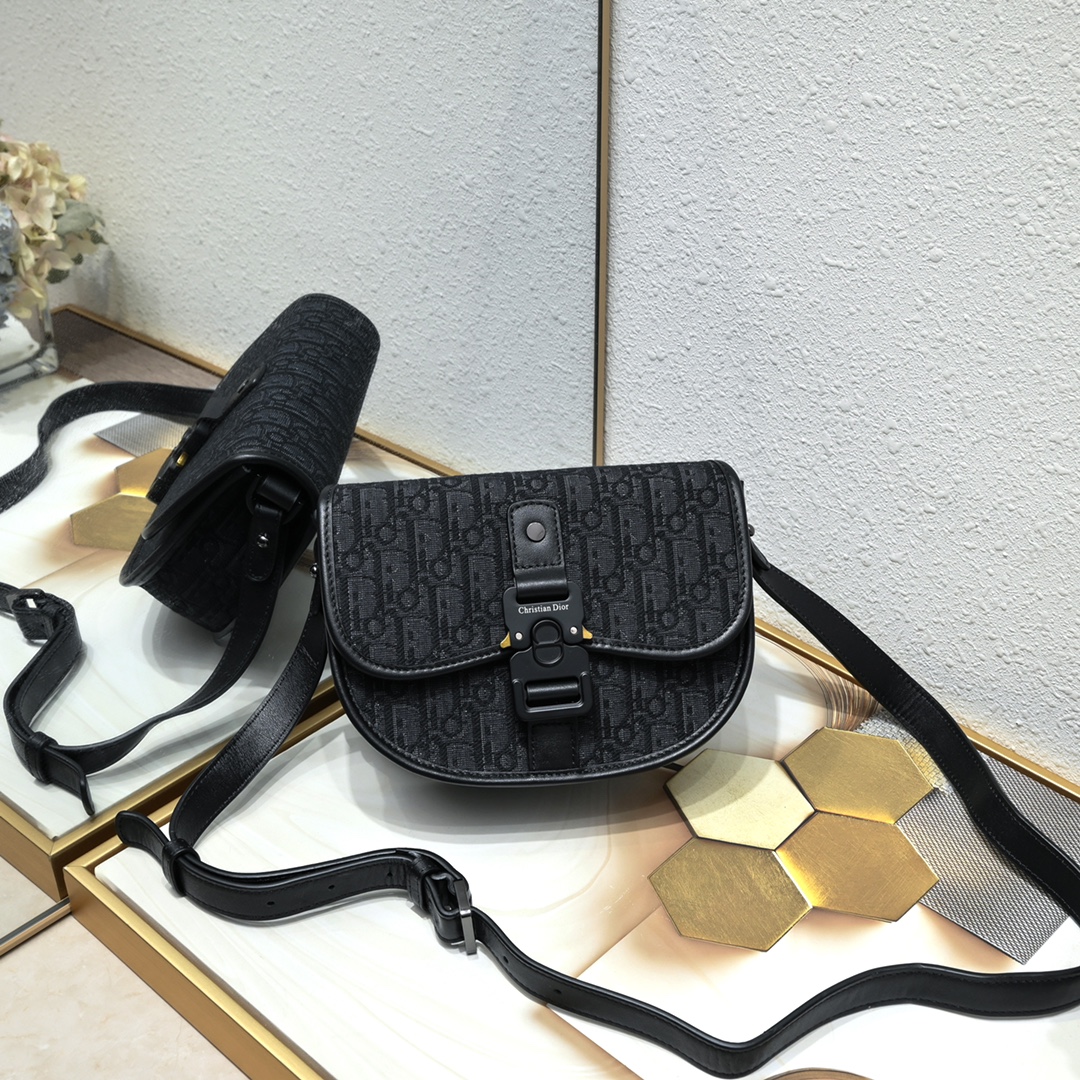 Mini Dior Tears Gallop Bag Black print 1070 XB002 20.5cm