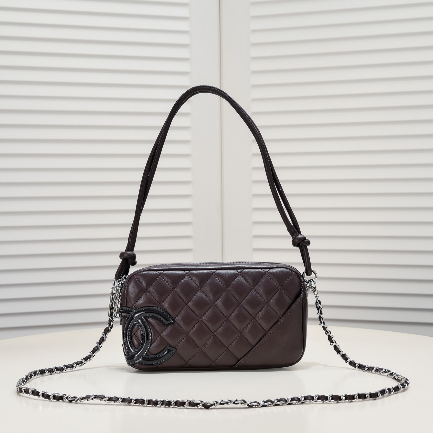 Chanel Ligne Cambon Bowling Bag Small Shoulder Bag Handbag