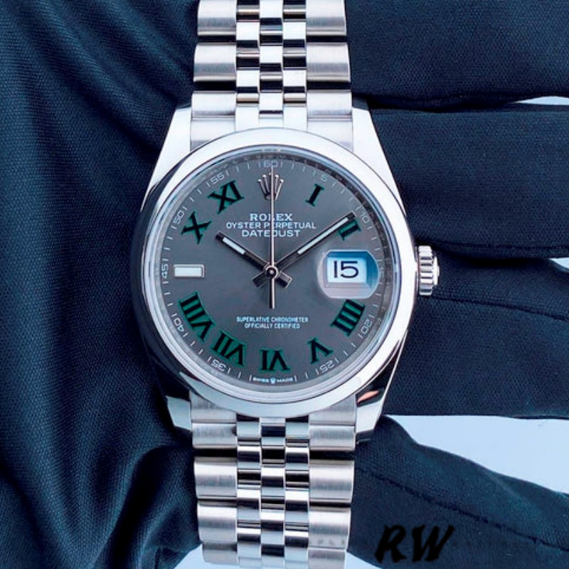 Rolex Datejust m126200 0017 Grey Wimbledon dial Stainless Steel 36MM Unisex Replica Watch