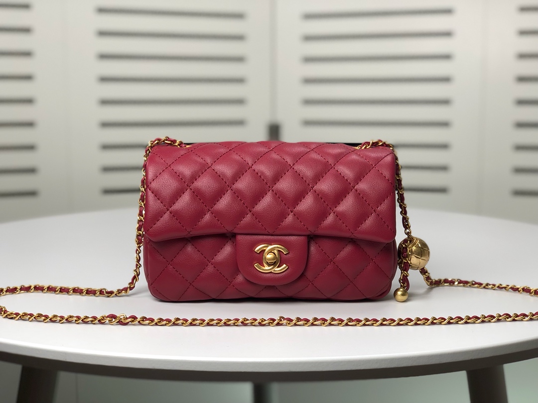 Chanel Cross Body Metal Ball Chain Shoulder Bag Handbag