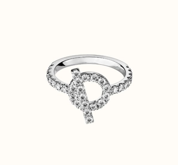 Hermes Ring Dupe, Gold& Rose Gold with Diamonds