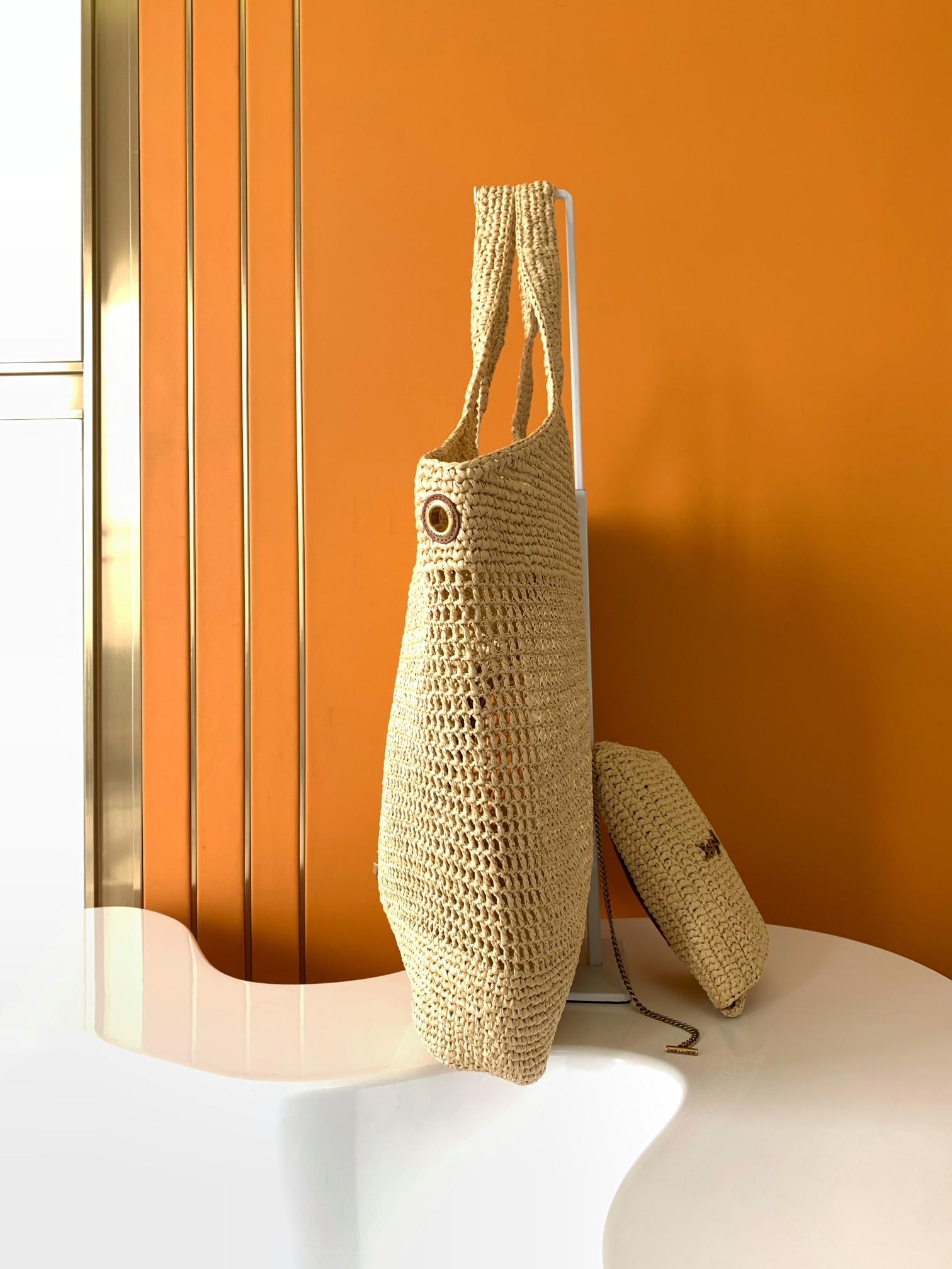 SAINT LAURENT ICARE IN RAFFIA Tote Bag Shopping Bag Handbag (Replica)