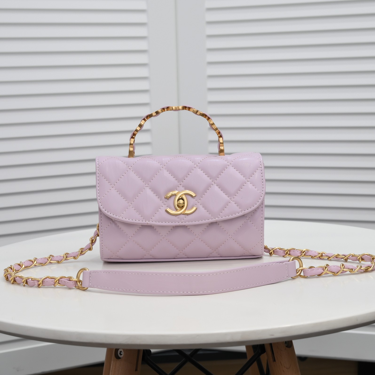 Chanel Handle Double C Shoulder Bag Handbag