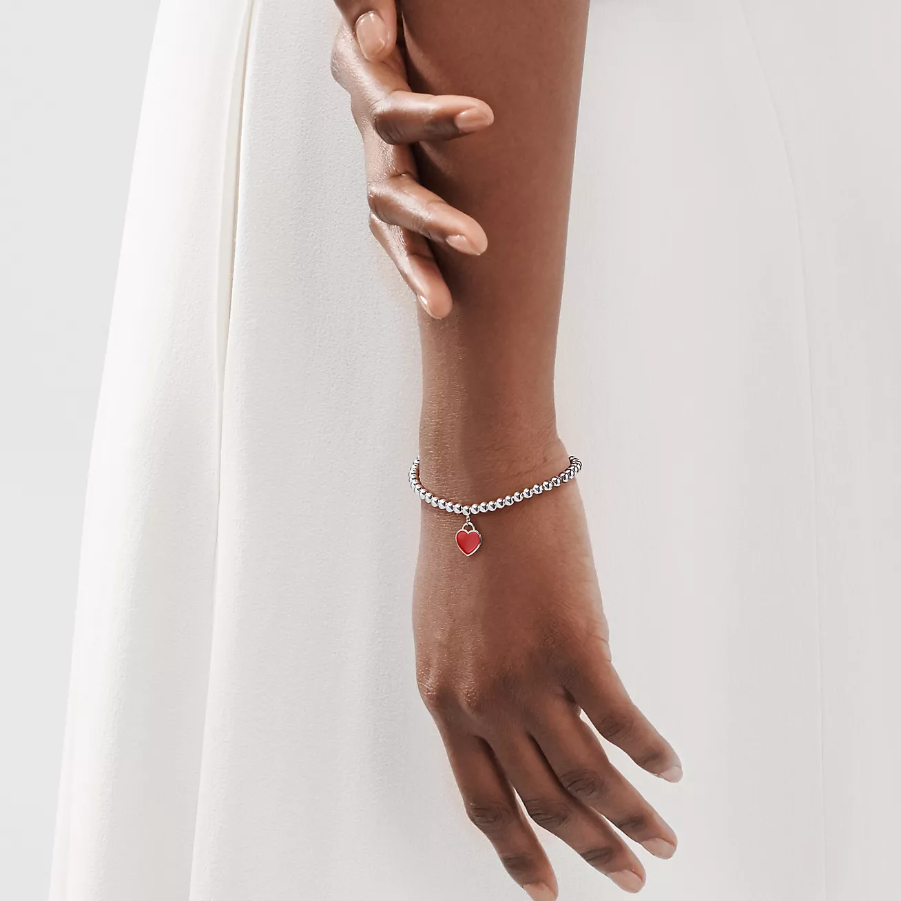 Return to Tiffany庐 Red Heart Tag Bead Bracelet