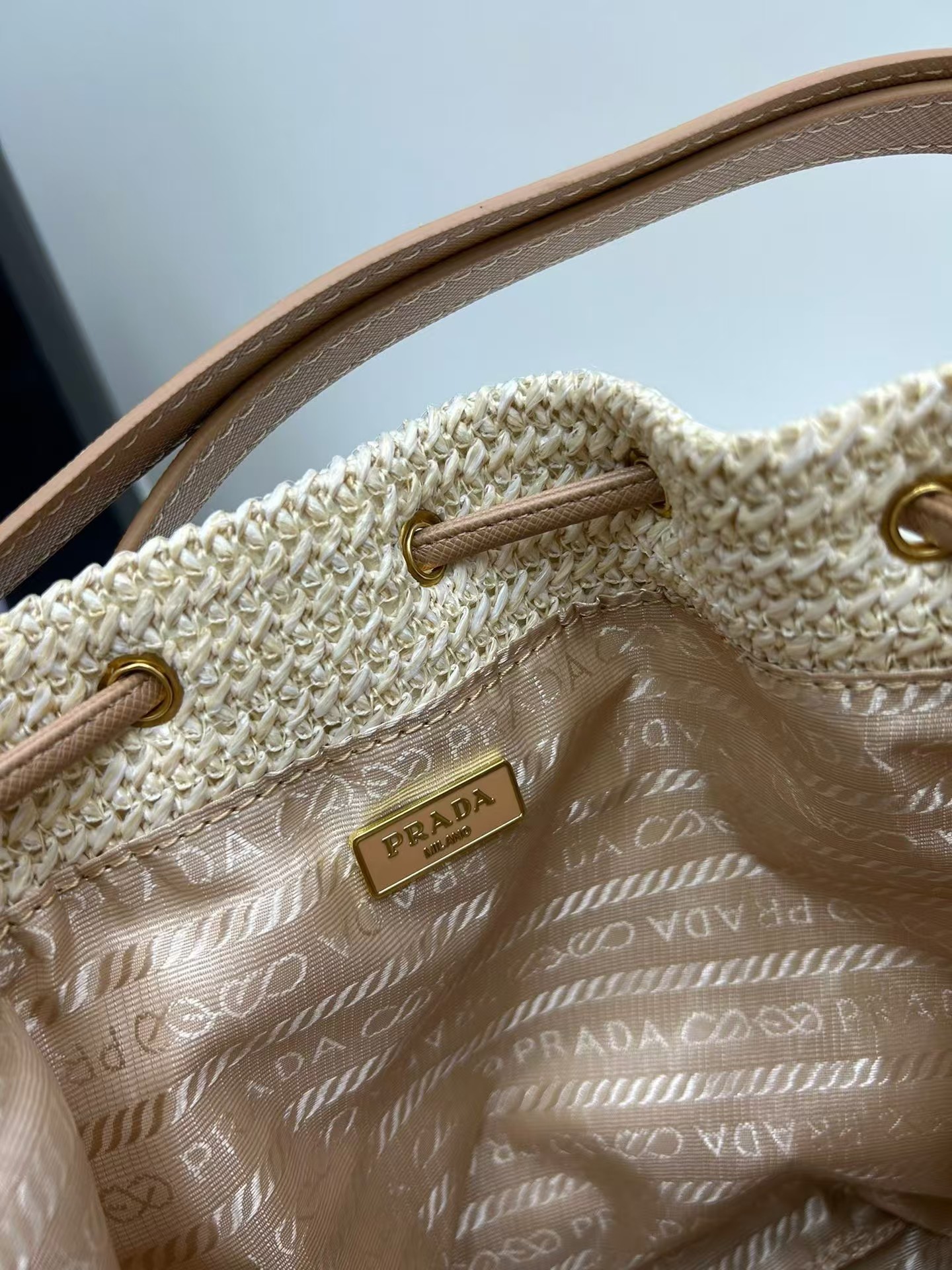 New Raffia Woven Bucket Bag锛�Replica锛�