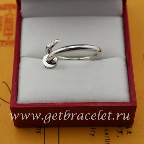 Replica Cartier Juste Un Clou Ring White Gold Diamonds B4092700
