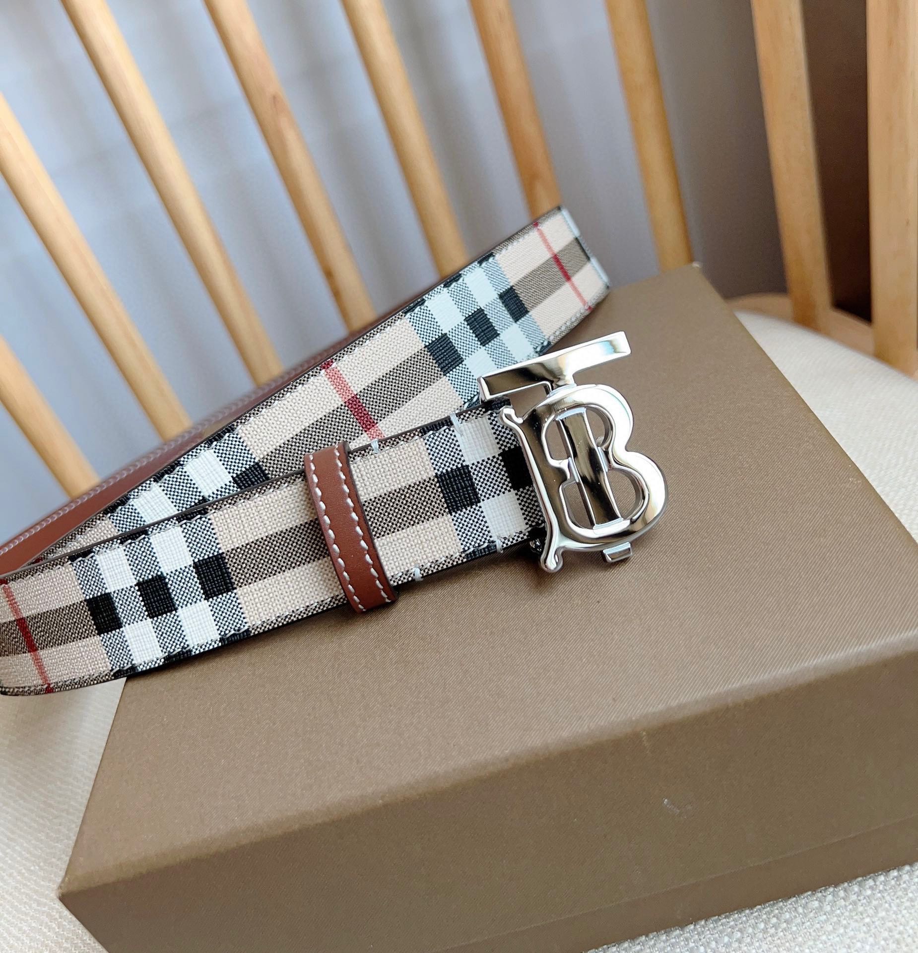 Burberry Leather Belts 1:1 Mirror Version